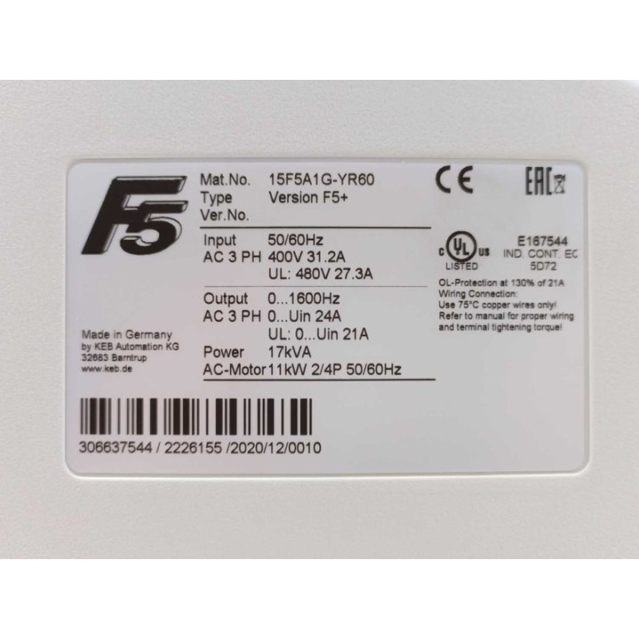Keb 15F5A1G-YR60