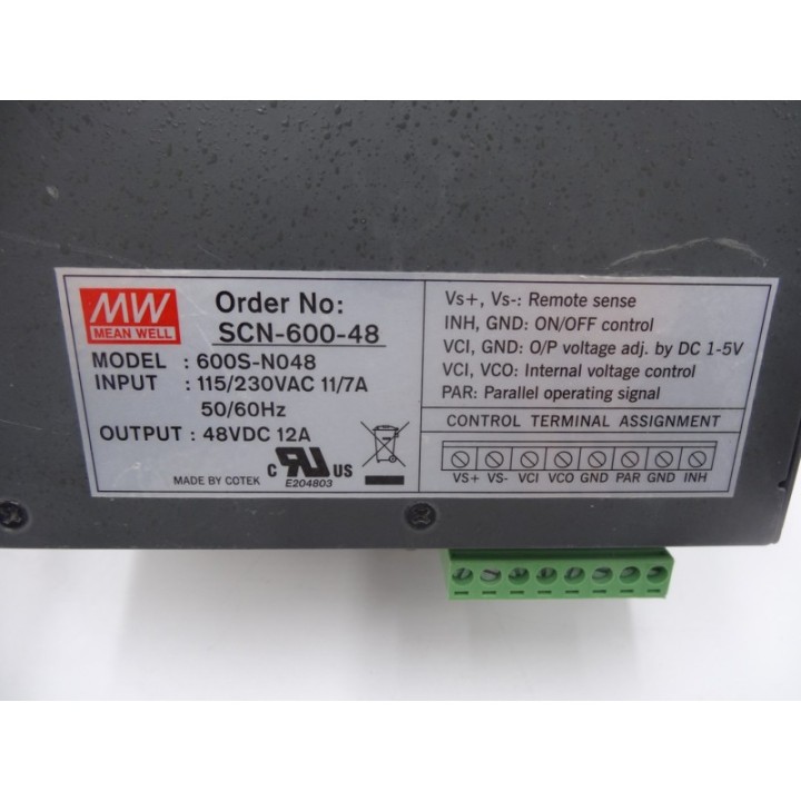 MEAN WELL Mean Well SCN-600-48,Model 600S-N048