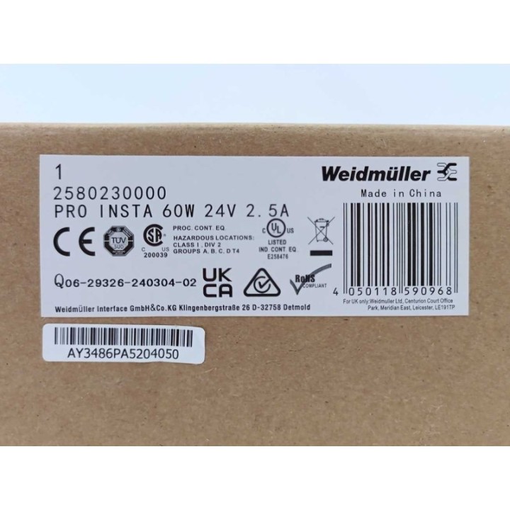 Weidmüller 2580230000 Weidmüller 2580230000