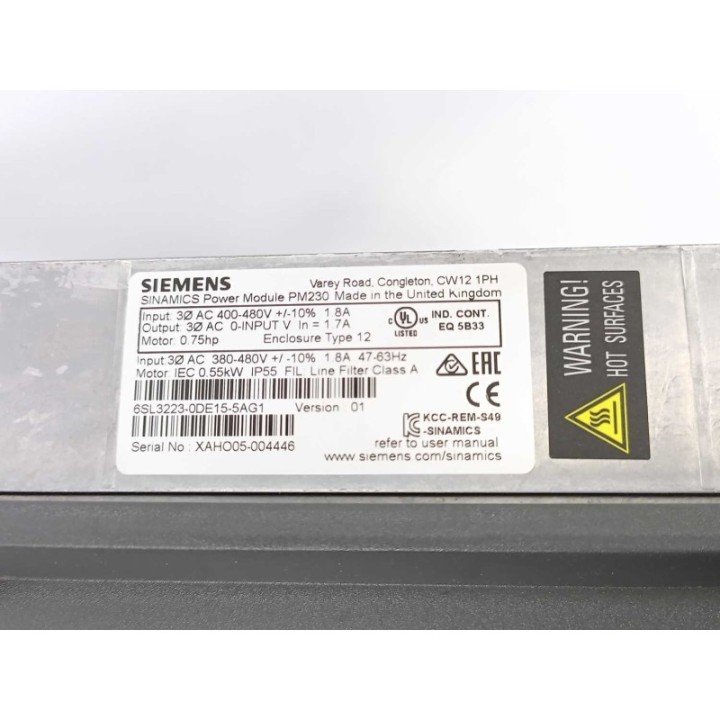 Siemens 6SL3223-0DE15-5AG1