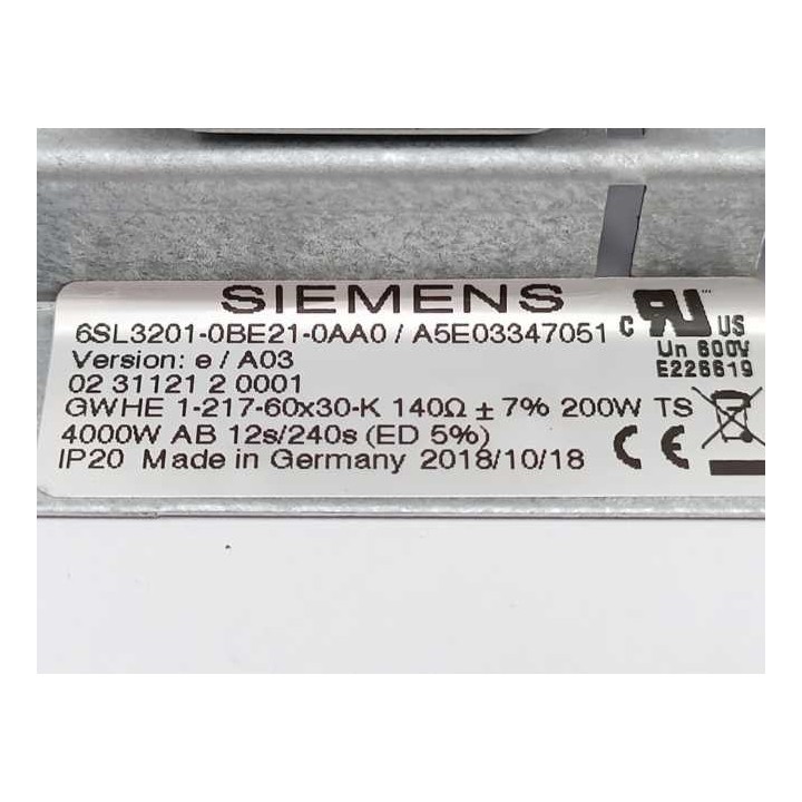 Siemens 6SL3201-0BE21-0AA0