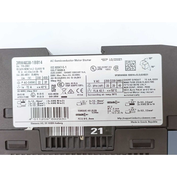 Siemens 3RW4038-1BB14