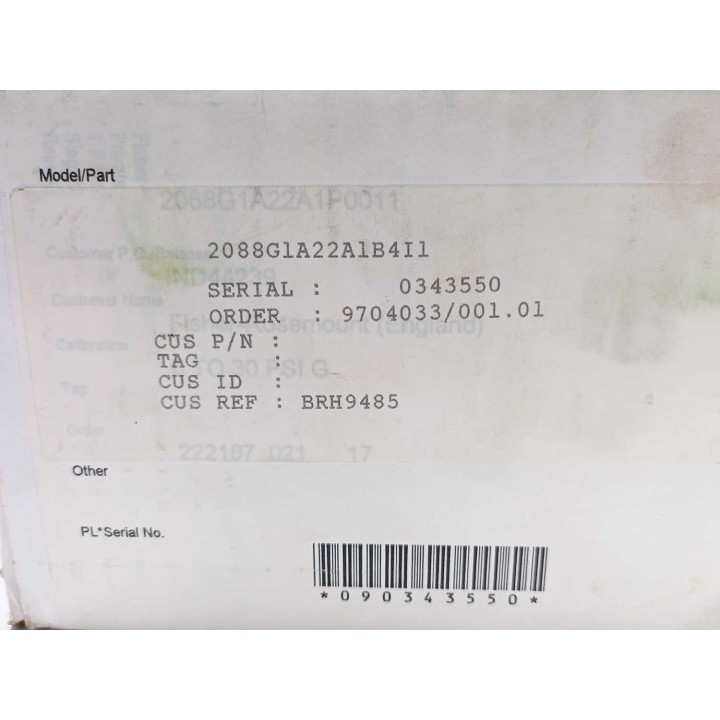 Rosemount 2088G1A22A1B4I1