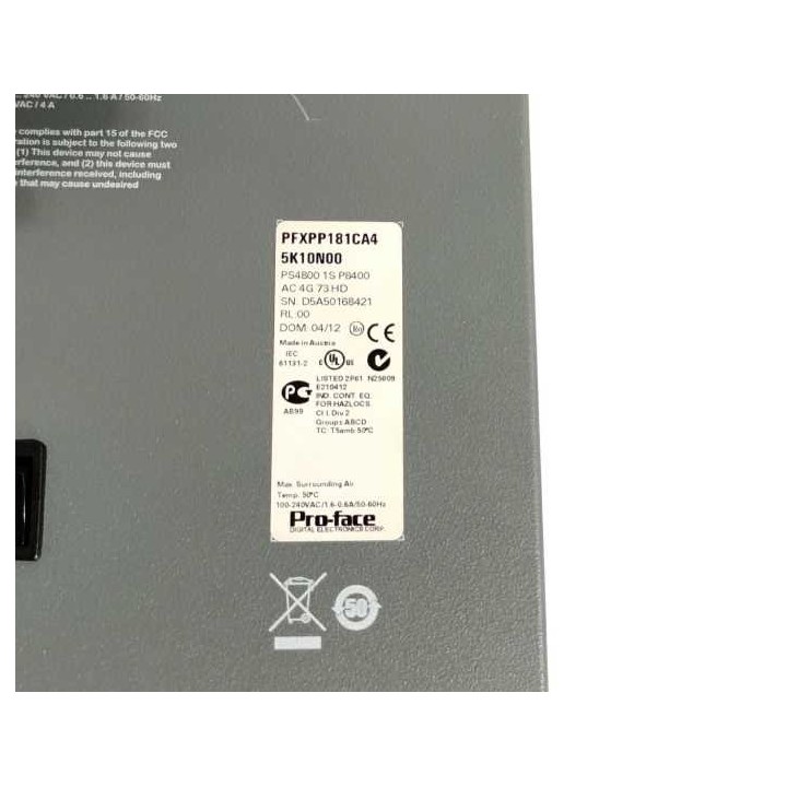 Pro-Face PFXPP181CA45K10N00 Pro-Face PFXPP181CA45K10N00