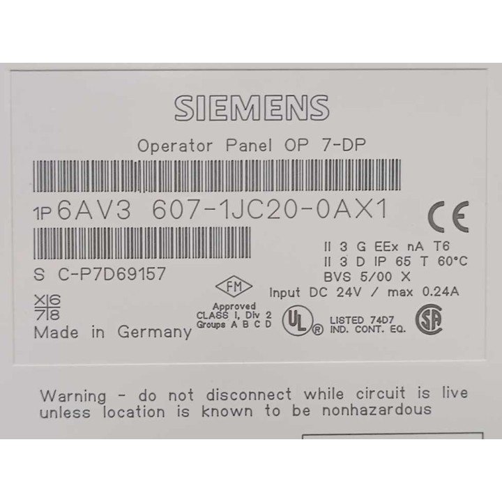 Siemens 6AV3607-1JC20-0AX1