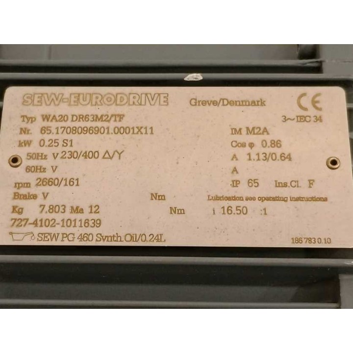 SEW-EURODRIVE  WA20DR63M2 TF SEW-EURODRIVE  WA20DR63M2 TF