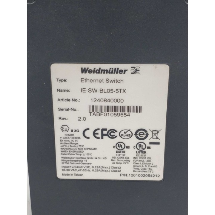 Weidmüller 1201002054212 Weidmüller 1201002054212