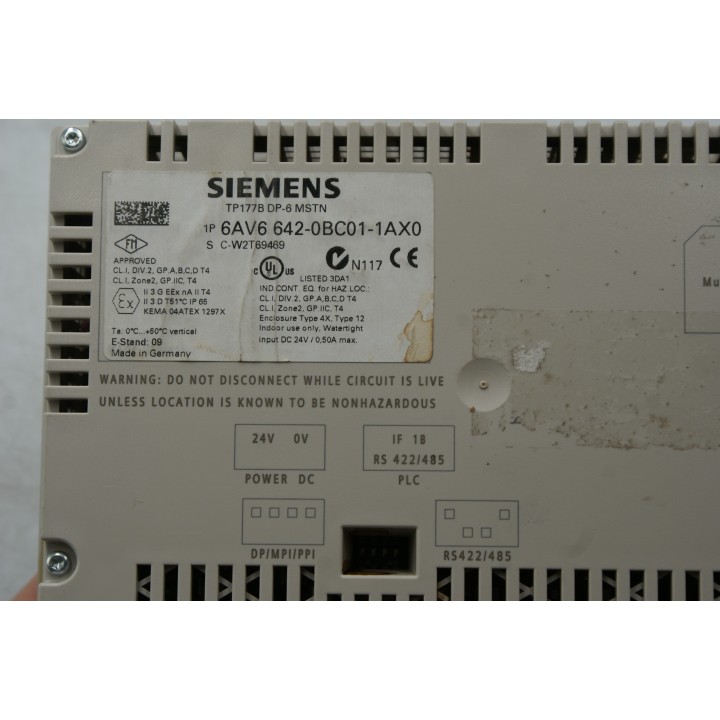 SIEMENS Siemens TP177B DP-6 MSTN 6AV6 642-0BC01-1AX0