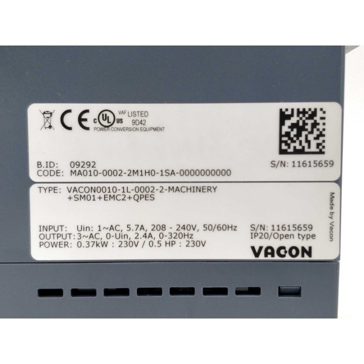 Vacon VACON0010-1L-0002-2 Vacon VACON0010-1L-0002-2