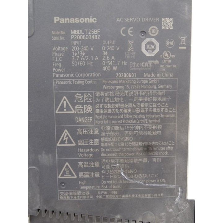 Panasonic Panasonic MBDLT25BF AC Servo Drive Panasonic Panasonic MBDLT25BF AC Servo Drive