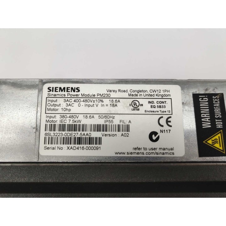 Siemens 6SL3223-0DE27-5AA0