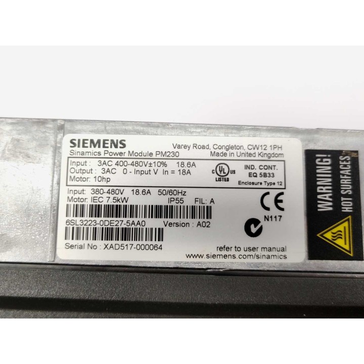 Siemens 6SL3223-0DE27-5AA0