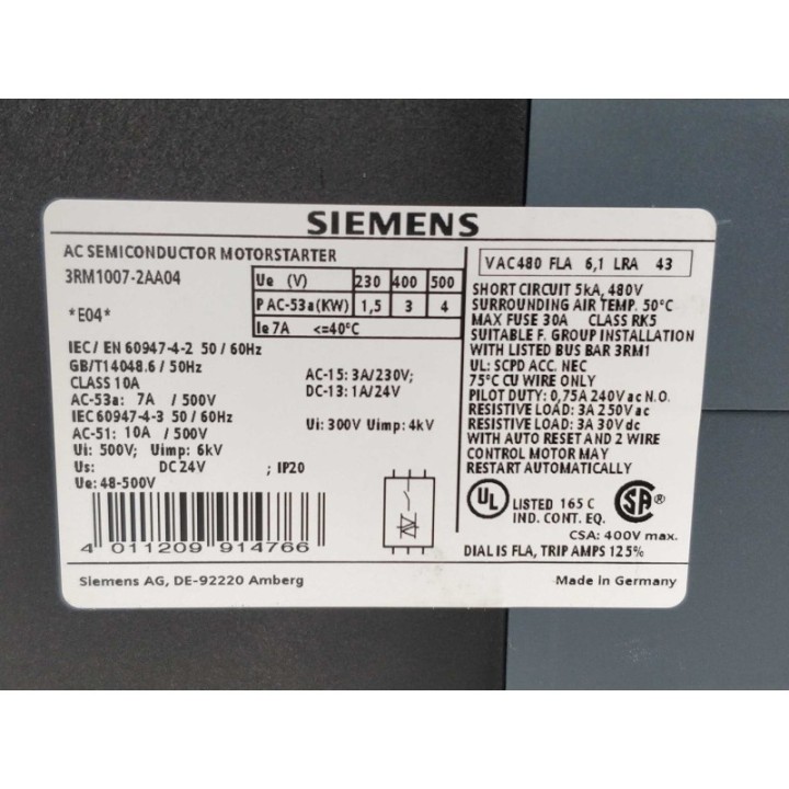 Siemens 3RM1007-2AA04 Siemens 3RM1007-2AA04