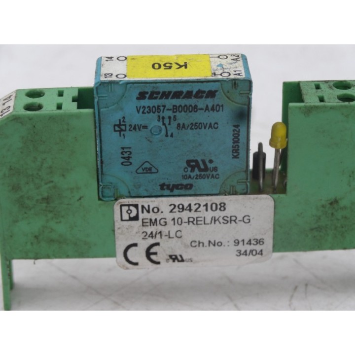 SCHRACK Schrack V23057-B0006-A401 + gniazdo EMG10-REL KSR-G SCHRACK Schrack V23057-B0006-A401 + gniazdo EMG10-REL KSR-G