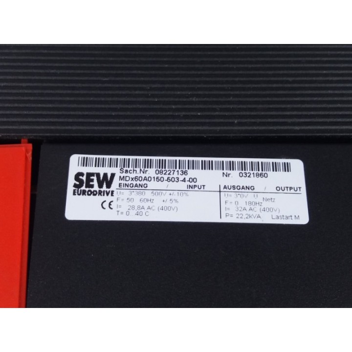 SEW EURODRIVE Sew Eurodrive MCH41A0150-503-4-00 MDx60A0150-503-4-00 SEW EURODRIVE Sew Eurodrive MCH41A0150-503-4-00 MDx60A0150-503-4-00