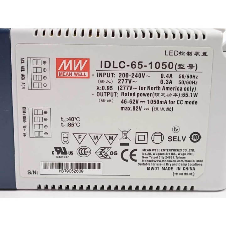 Mean Well IDLC-65-1050 Mean Well IDLC-65-1050
