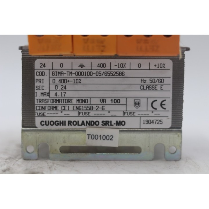 CUOGHI ROLANDO Cuoghi Rolando SRL-MO GIMA-TM-000100-05 6552586 CUOGHI ROLANDO Cuoghi Rolando SRL-MO GIMA-TM-000100-05 6552586