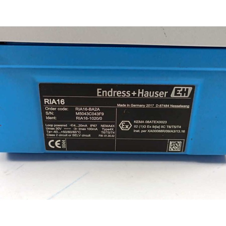 Endress+Hauser RIA16-BA2A Endress+Hauser RIA16-BA2A