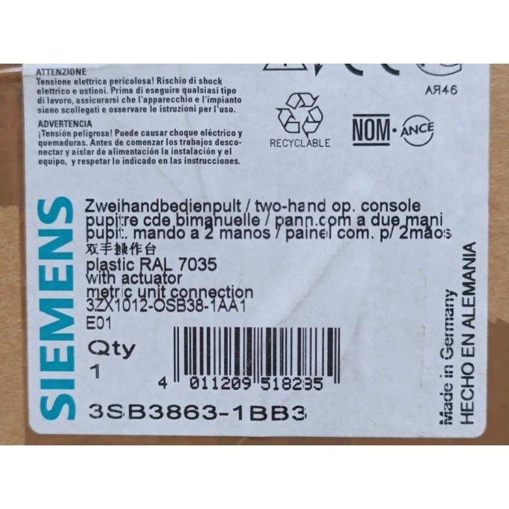 Siemens 3SB3863-1BB3