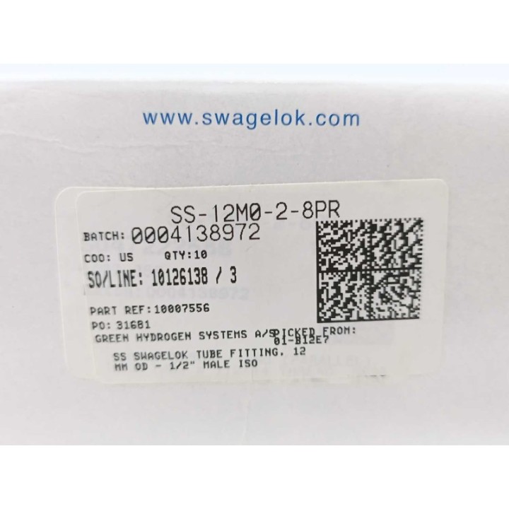 Swagelok SS-12M0-2-8PR