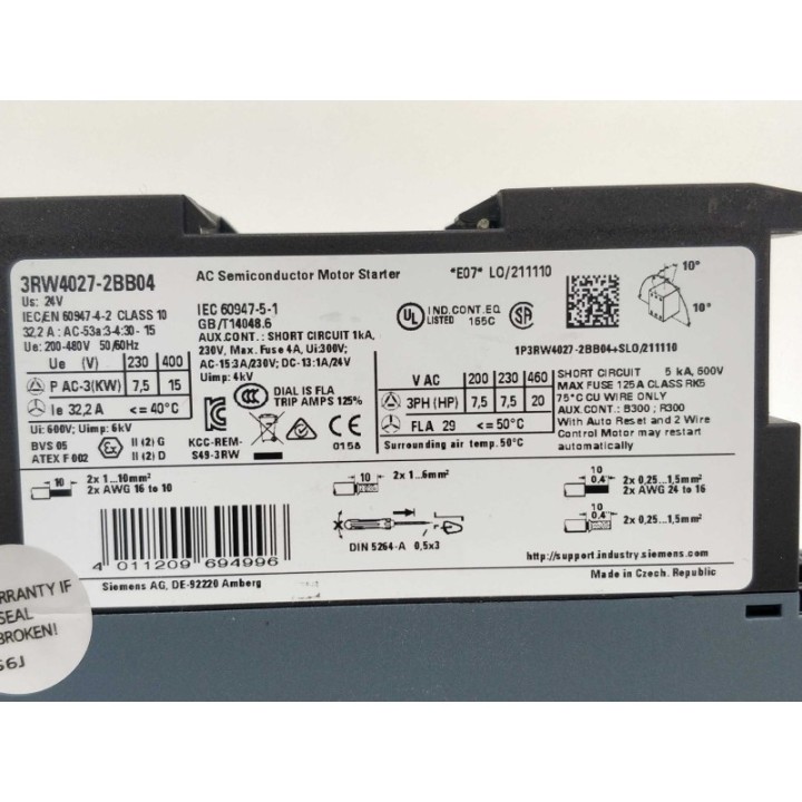 Siemens 3RW4027-2BB04 Siemens 3RW4027-2BB04