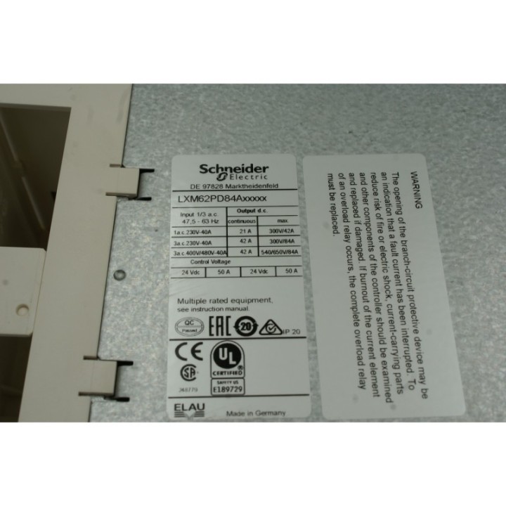 SCHNEIDER ELECTRIC  LXM62PD84A11000 SCHNEIDER ELECTRIC  LXM62PD84A11000