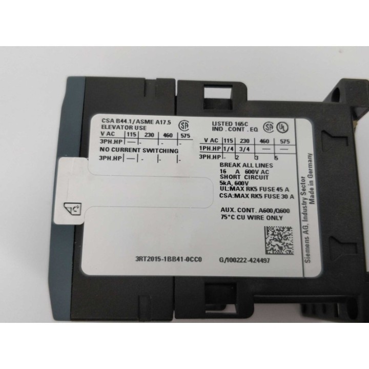 SIEMENS 3RT2015-1BB41-0CC0 SIEMENS 3RT2015-1BB41-0CC0
