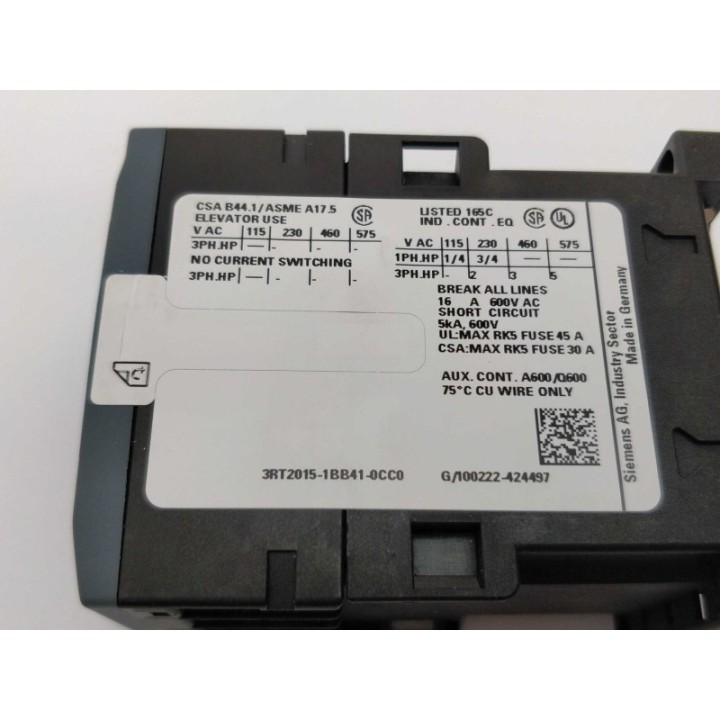 SIEMENS 3RT2015-1BB41-0CC0 SIEMENS 3RT2015-1BB41-0CC0