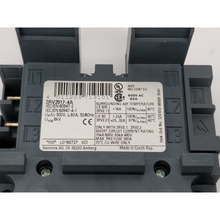 Siemens 3RV2917-4A Siemens 3RV2917-4A