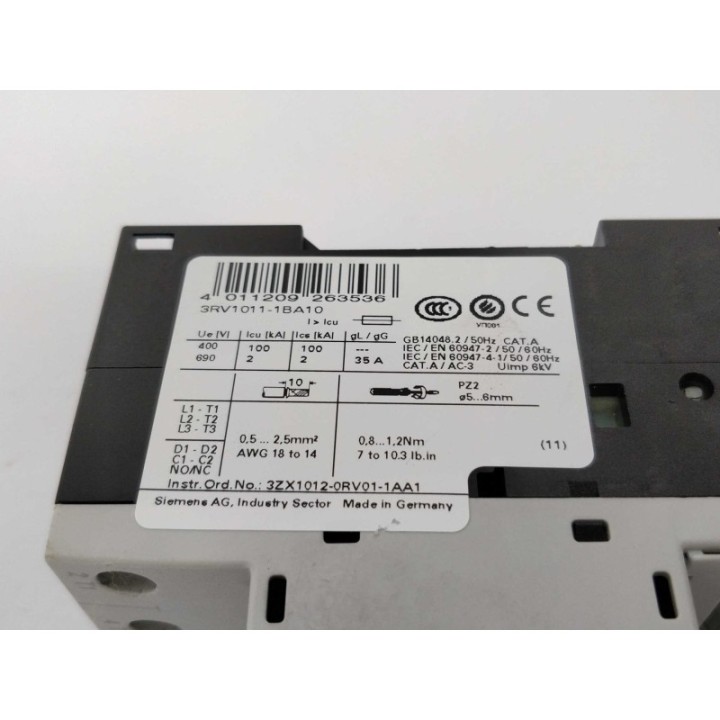 SIEMENS 3RV1011-1BA10 SIEMENS 3RV1011-1BA10