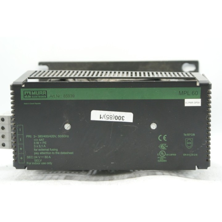 MURR MURR ELEKTRONIK 85939 Power supply 3-phase MPL-60