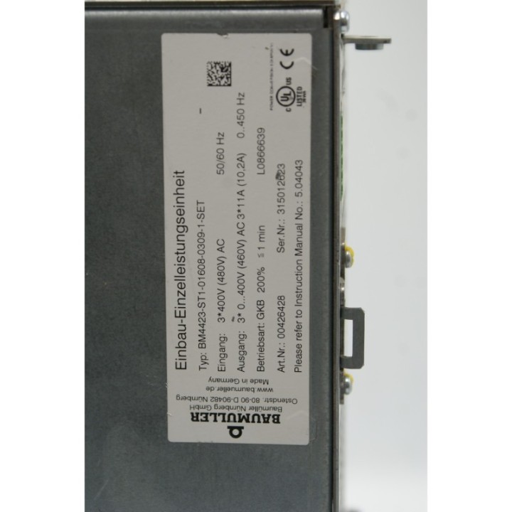 Baumuller Baumuller BM4423-ST1-01608-0309-1-SET L0866639 Baumuller Baumuller BM4423-ST1-01608-0309-1-SET L0866639