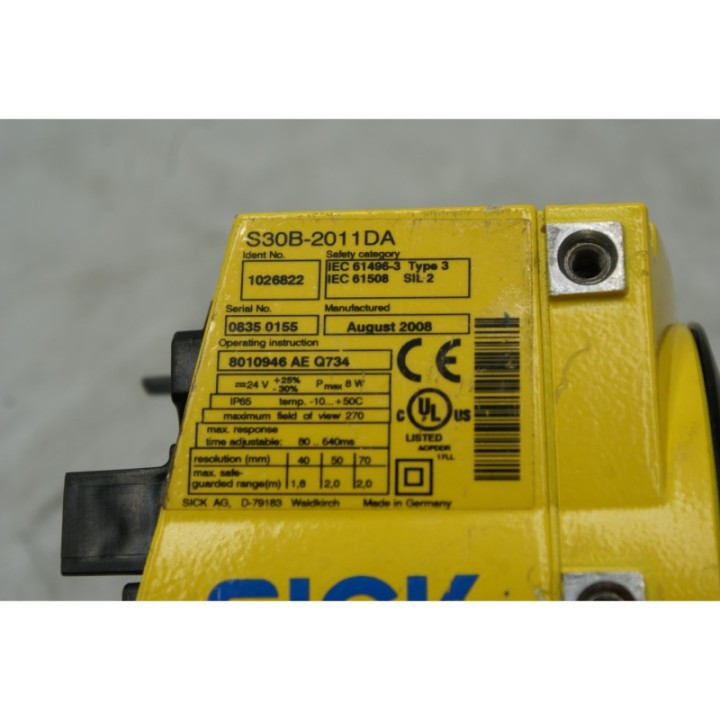 Sick USZKODZONY Sick AG S30B-2011DA Sick USZKODZONY Sick AG S30B-2011DA