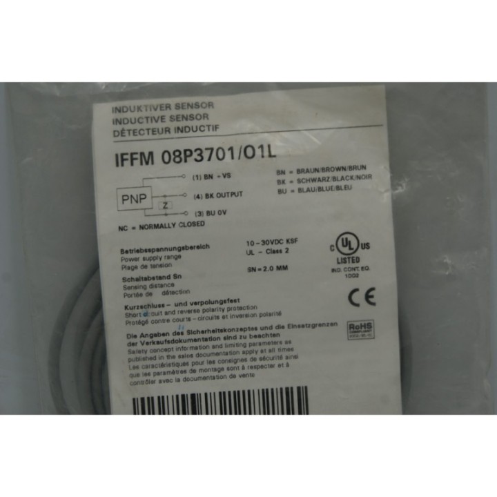 Baumer BAUMER IFFM 08P3701/O1L Inductive sensor Baumer BAUMER IFFM 08P3701/O1L Inductive sensor