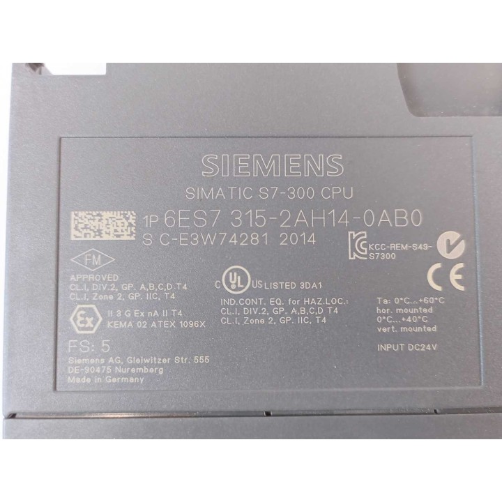 Siemens 6ES7315-2AH14-0AB0