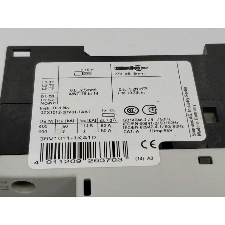 Siemens 3RV1011-1KA10 Siemens 3RV1011-1KA10