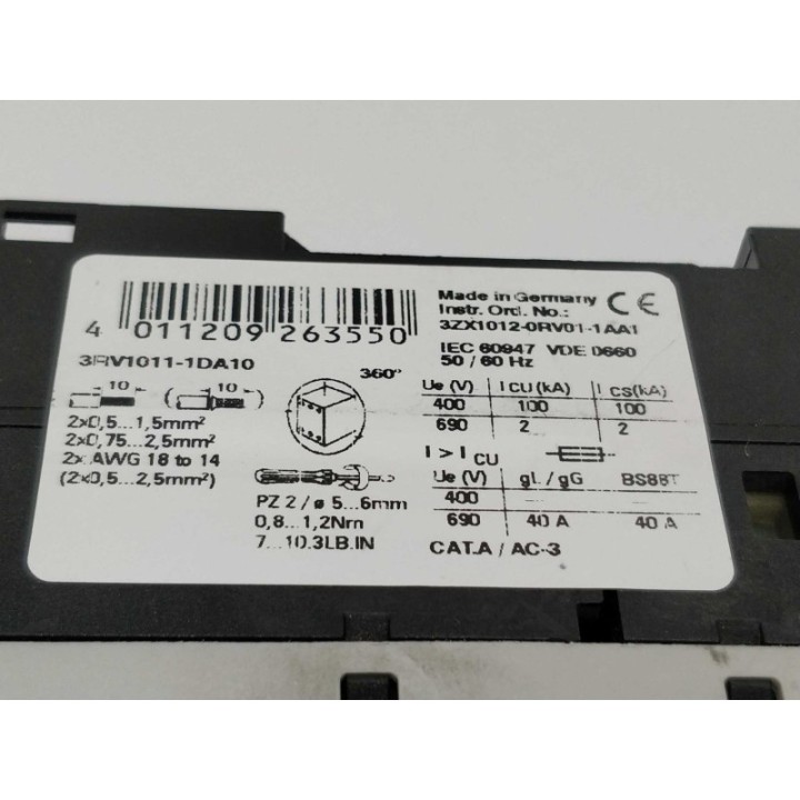 SIEMENS 3RV1011-1DA10 SIEMENS 3RV1011-1DA10