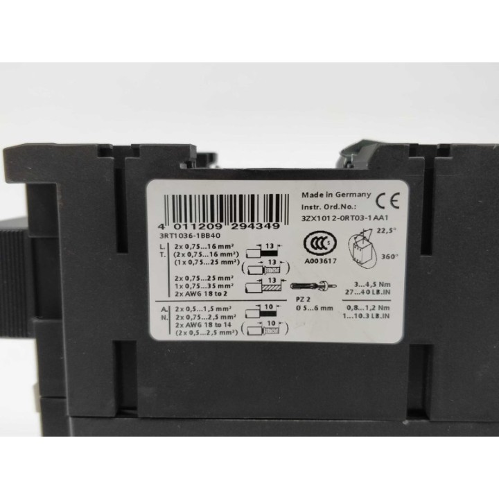 Siemens 3RT1036-1BB40 Siemens 3RT1036-1BB40