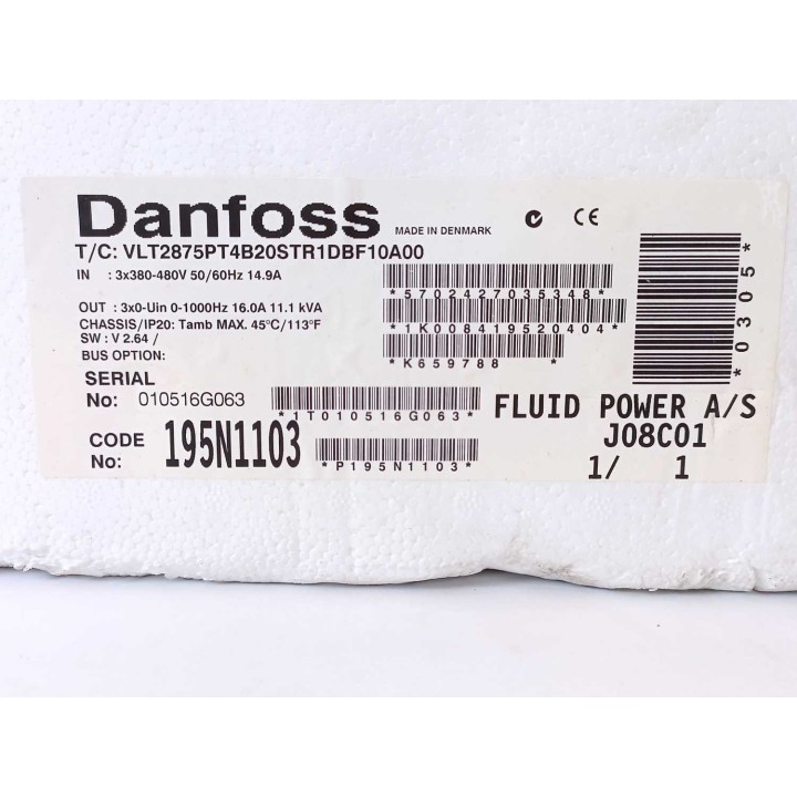 Danfoss VLT2875PT4B20STR1DBF10A00