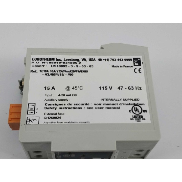 Eurotherm TW10A 16A/115V/4mA20 Eurotherm TW10A 16A/115V/4mA20