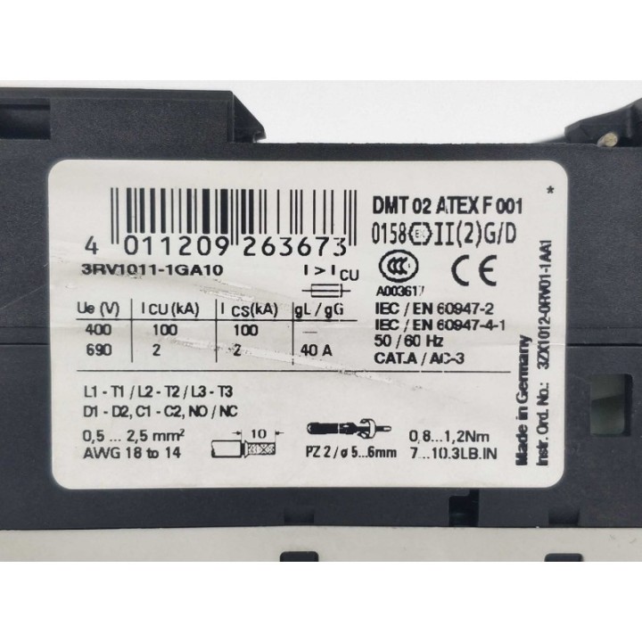 SIEMENS 3RV1011-1GA10 SIEMENS 3RV1011-1GA10