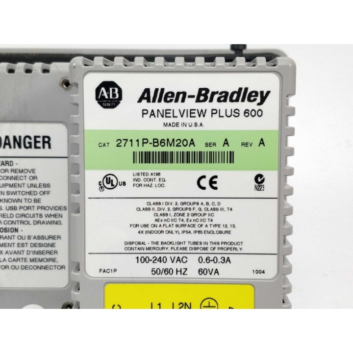 AB 2711P-B6M20A AB 2711P-B6M20A