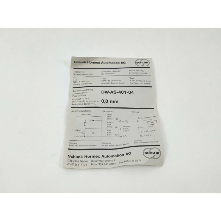 Schunk DW-AS-401-04 Schunk DW-AS-401-04