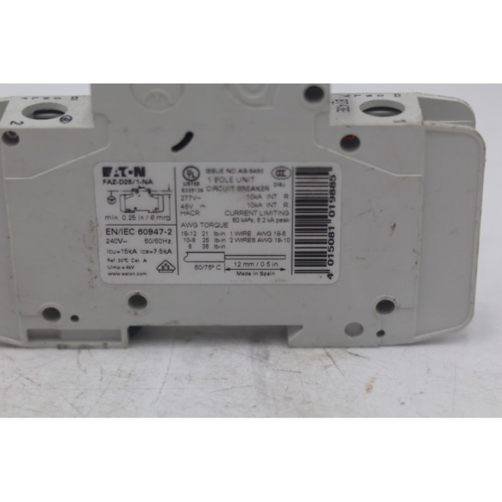 EATON Eaton FAZ-D25 1-NA xEffect EATON Eaton FAZ-D25 1-NA xEffect