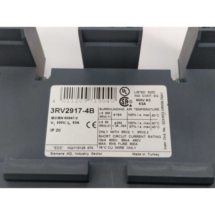 Siemens 3RV2917-4B Siemens 3RV2917-4B