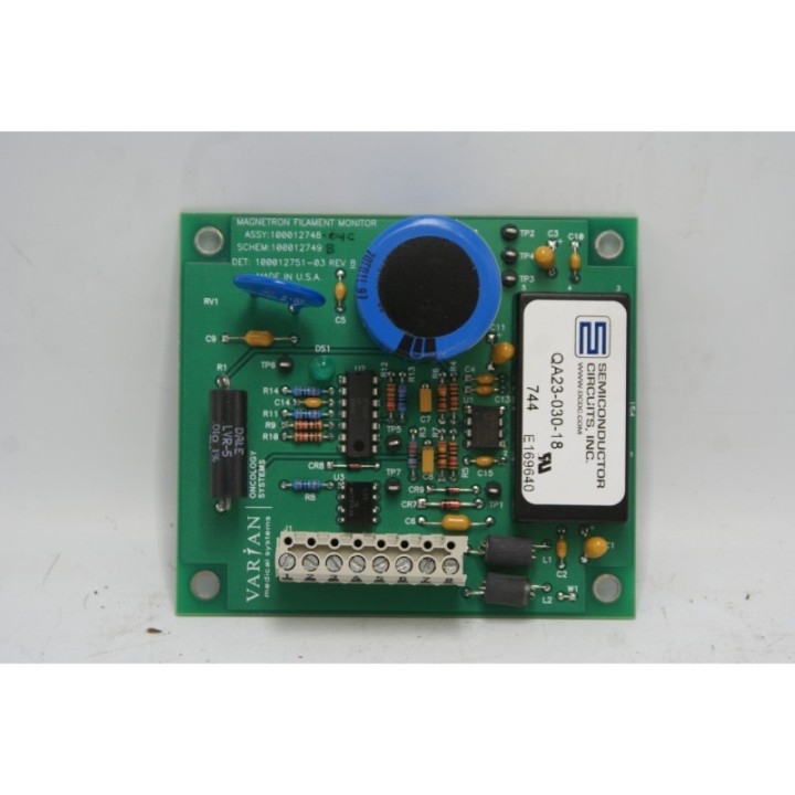 Varian Varian Oncology Systems Magnetron Filament Monitor E169640 QA23-030-18 Varian Varian Oncology Systems Magnetron Filament Monitor E169640 QA23-030-18