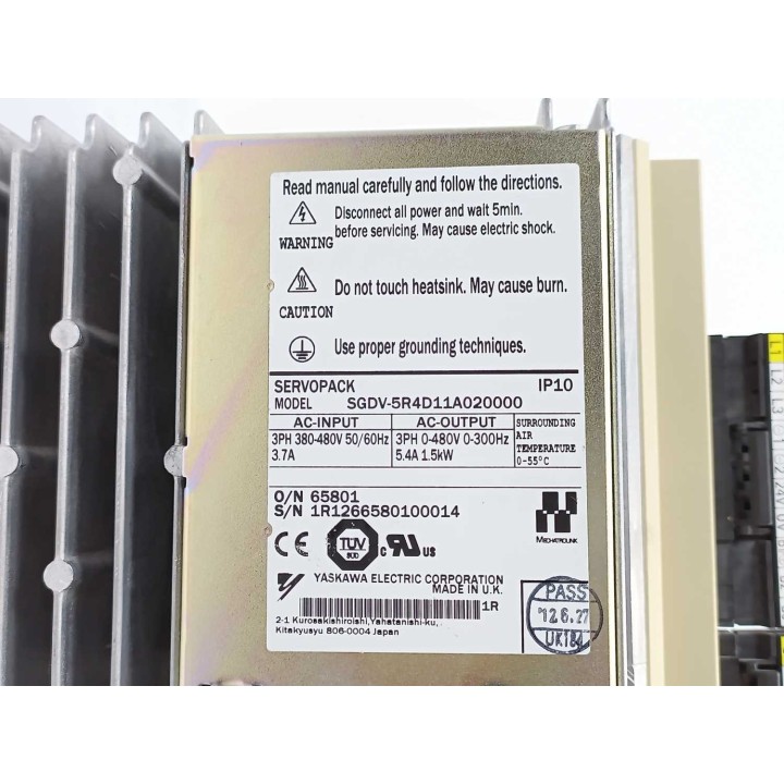 YASKAWA ELECTRIC SGDV-5R4D11A020000