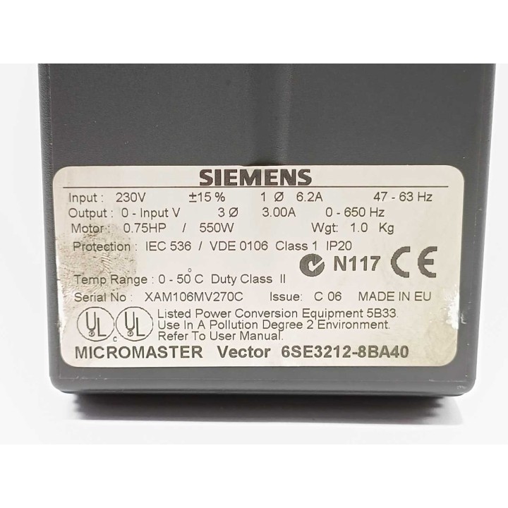 Siemens 6SE3212-8BA40