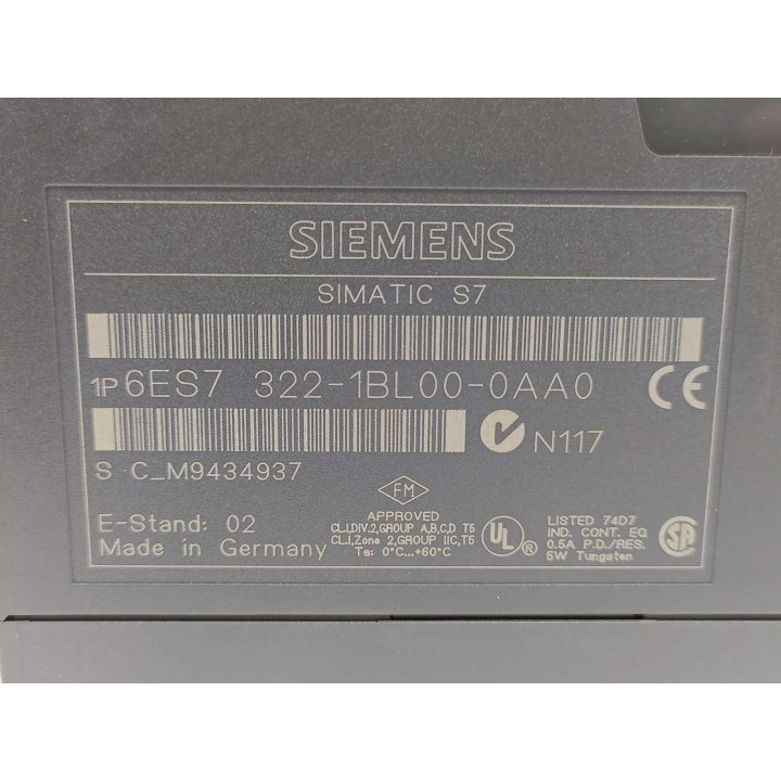 Siemens simatic S7 6ES7 322-1BL00-0AA0