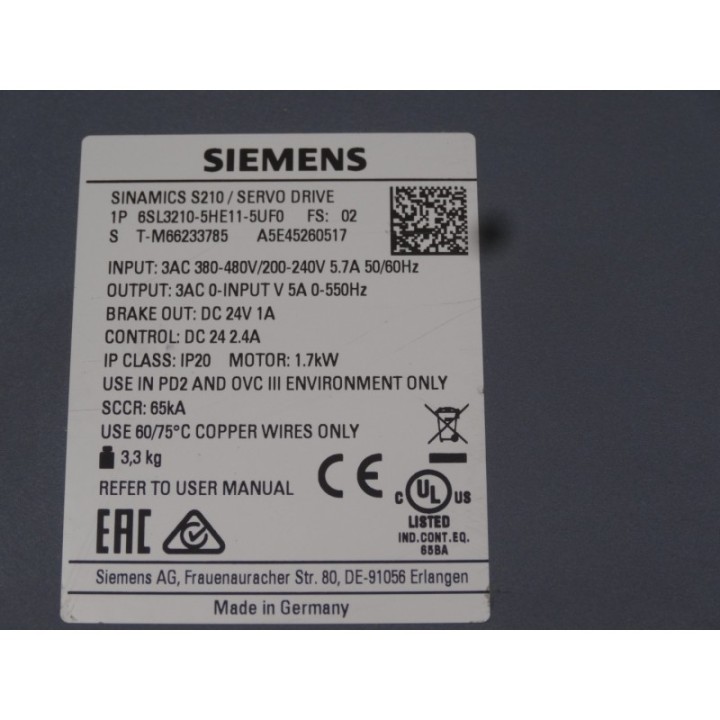 SIEMENS Siemens 6SL3210-5HE11-5UF0
